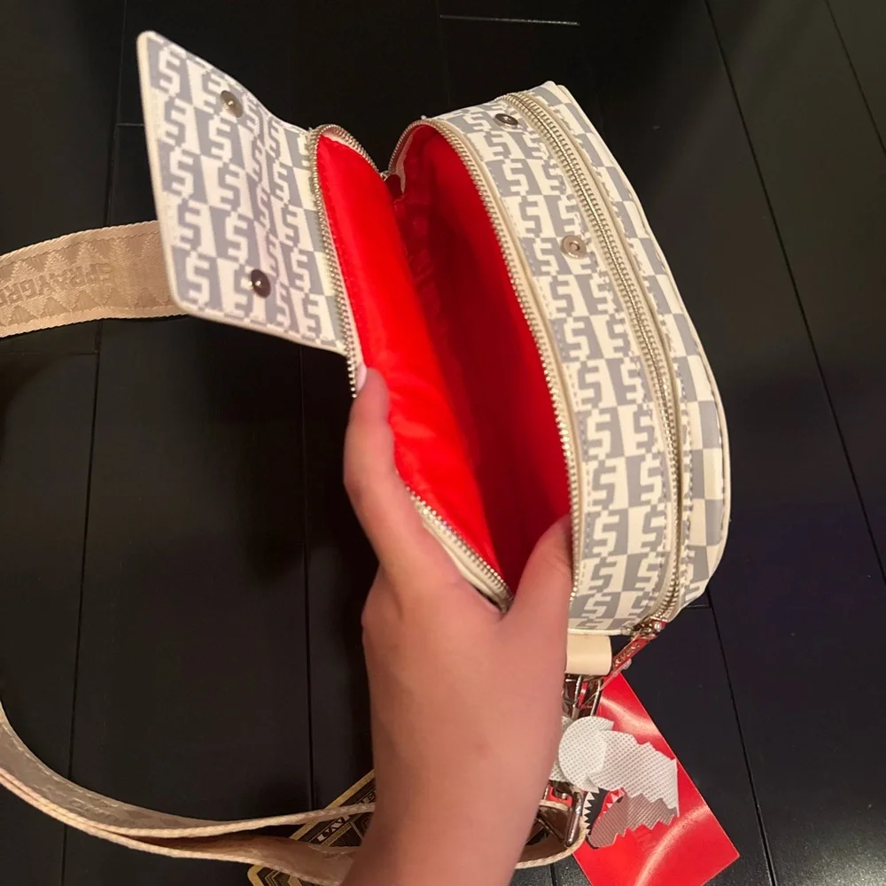 Sprayground Tan and Gray Patterned Bag - Picture 6 of 7